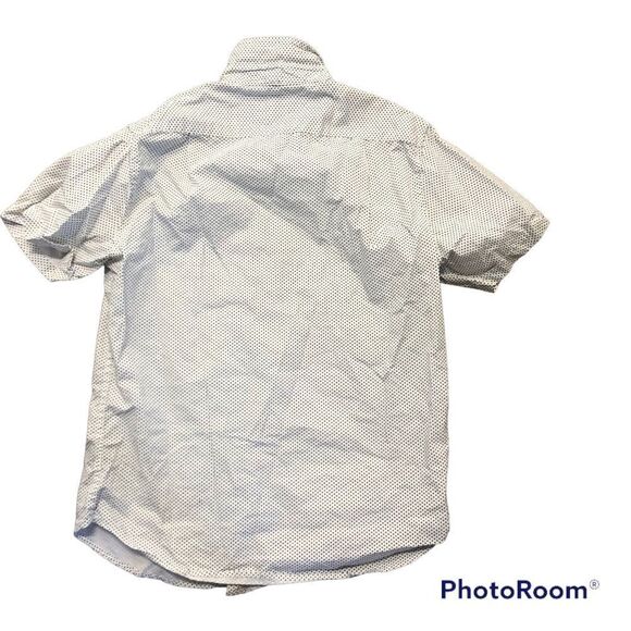 Gentlemen's Outfitters Mens Size M Button Down Shirt Black White Cotton - Picture 2 of 7